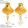 Wholesale Women's Casual Style Electroplated Titanium Steel Earrings With Flower Animal Zodiac Patterns