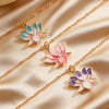 Wholesale Women's Casual Style Electroplated Zinc Alloy Flower Pattern Necklace