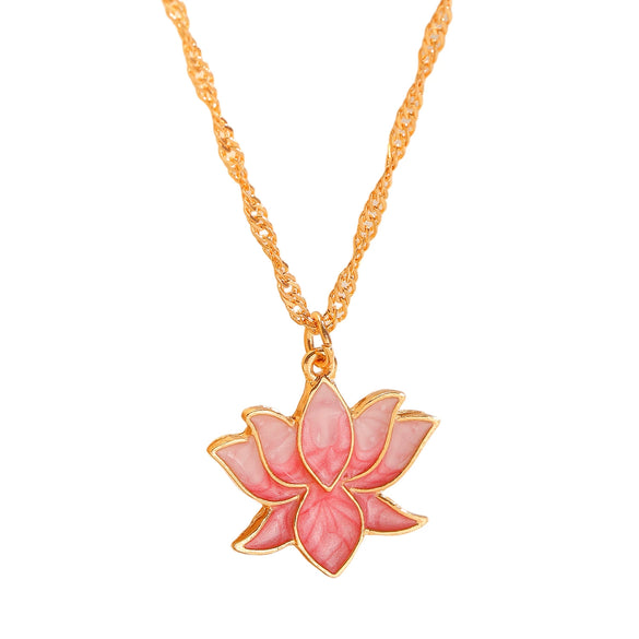Wholesale Women's Casual Style Electroplated Zinc Alloy Flower Pattern Necklace