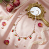 Wholesale Women's Casual Style Fruit Shaped Alloy Electroplated Fake Pearl Necklace