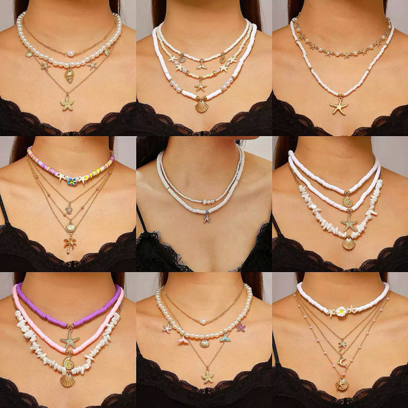 Wholesale Women's Casual Style Multilayered Animal And Zodiac Pattern Alloy And Zinc Alloy Necklace With Electroplating