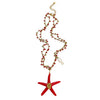 Wholesale Women's Casual Style Stainless Steel And Acrylic Star Pendant Necklace With Handmade Beaded Chain And Polished Electroplating