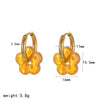 Wholesale Women's Casual Style Stainless Steel Flowershaped Pvd Furnace Vacuum Real Gold Plated Earrings