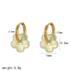 Wholesale Women's Casual Style Stainless Steel Flowershaped Pvd Furnace Vacuum Real Gold Plated Earrings