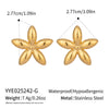 Wholesale Women's Casual Summer Flower Earrings Stainless Steel Jewelry With 18K Gold Electroplating