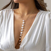 Wholesale Women's Chain Necklace With Imitation Pearl Pendant Tassel Plastic Geometric Electroplated