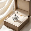 Wholesale Women's Chic Style Diamond Encrusted Flower Necklace Made Of Stainless Steel And Titanium Steel With Vacuum Electroplating In Furnace