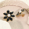 Wholesale Women's Chic Style Oil Drip Flower Stainless Steel Stud Earrings