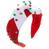 Wholesale Women's Christmas Beaded Diamond Cloth Headband Hair Accessories