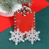 Wholesale Women's Christmas Jewelry Alloy Exaggerated Large Snowflake Earrings With Classic Colorful Bell Snowman Design Electroplated