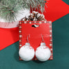 Wholesale Women's Christmas Jewelry Alloy Exaggerated Large Snowflake Earrings With Classic Colorful Bell Snowman Design Electroplated