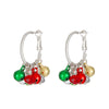 Wholesale Women's Christmas Jewelry Alloy Exaggerated Large Snowflake Earrings With Classic Colorful Bell Snowman Design Electroplated