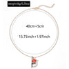 Wholesale Women's Christmas Santa Claus Alloy Pendant Necklace With Geometric Cartoon Design And Dripping Oil Finish