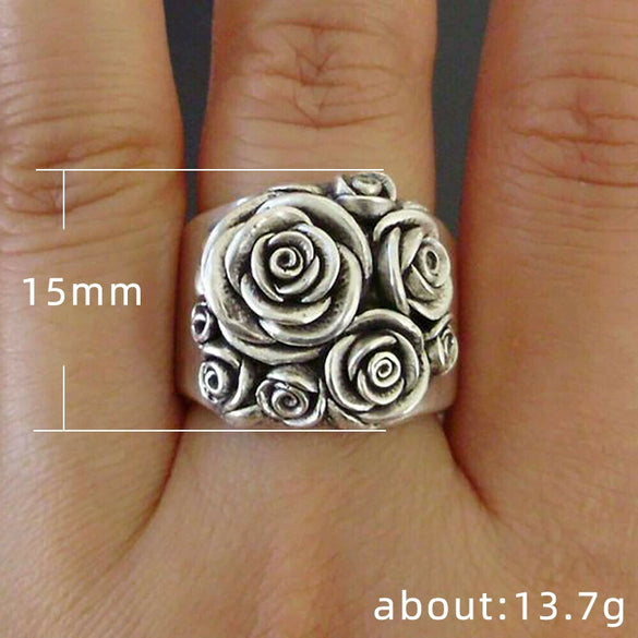 Wholesale Women's Classic Alloy Flower Ring With Electroplating Jewelry