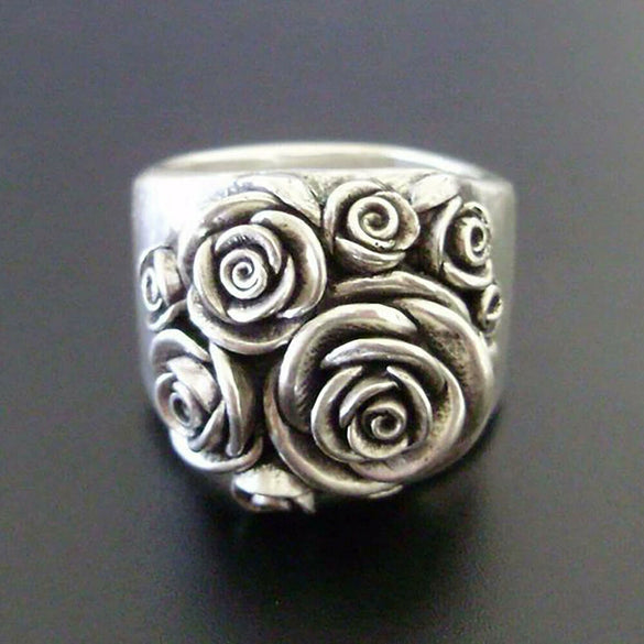 Wholesale Women's Classic Alloy Flower Ring With Electroplating Jewelry