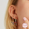Wholesale Women's Classic Cross Drop Earrings Silver 925 Silver Geometric Style Ear Buckle Earring