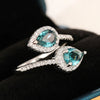 Wholesale Women's Classic Drop Shape Geometric Copper Ring Inlaid Zircon