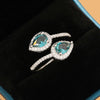 Wholesale Women's Classic Drop Shape Geometric Copper Ring Inlaid Zircon