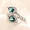 Wholesale Women's Classic Drop Shape Geometric Copper Ring Inlaid Zircon
