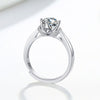Wholesale Women's Classic Opening Ring S925 Sterling Silver Geometric Electroplating 1 Karat Diamond