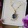 Wholesale Women's Classical French Retro Necklace Copper O Shaped Chain Mixed Gemstone Pendant Geometric Design Zirconia