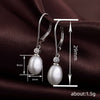 Wholesale Women's Classical Imitation Pearl Earrings Copper Oval Geometric Design