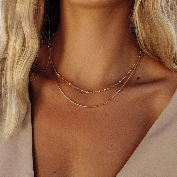 Wholesale Women's Clavicle Chain Necklace Copper Geometric Pattern Electroplated