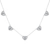 Wholesale Women's Clavicle Chain 925 Sterling Silver Love Zircon Geometric Heart Design