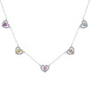 Wholesale Women's Clavicle Chain 925 Sterling Silver Love Zircon Geometric Heart Design