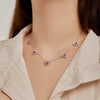 Wholesale Women's Clavicle Chain 925 Sterling Silver Love Zircon Geometric Heart Design