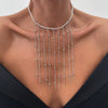 Wholesale Women's Clavicle Necklace Imitation Pearl Iron Chain Copperclad Iron Chain Geometric Electroplating