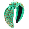 Wholesale Women's Cloth Baroque Style Diamond Knotted Widebrimmed Headband Hair Accessories