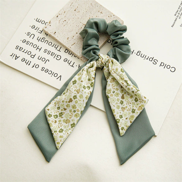 Wholesale Women's Cloth Geometric Floral Double Layer Bow Ribbon Hair Ring Hair Band