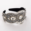 Wholesale Women's Cloth Headband French Retro Light Luxury Heavy Industry Style With Rhinestones