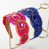 Wholesale Women's Cloth Headband French Retro Light Luxury Heavy Industry Style With Rhinestones