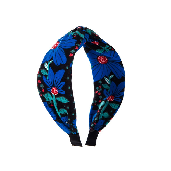 Wholesale Women's Cloth Light Luxury Embroidered Printed Headbands With Diamond Inlay