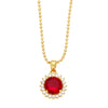 Wholesale Women's Cold Style Geometric Round Copper Zircon Necklace With Ball Chain And Electroplating Pattern Of Letters Numbers Text