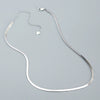 Wholesale Women's Cold Style Geometric 925 Silver Stacked Flat Snake Bone Chain Clavicle Necklace With Electroplating