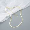 Wholesale Women's Cold Style Geometric 925 Silver Stacked Flat Snake Bone Chain Clavicle Necklace With Electroplating