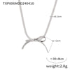 Wholesale Women's Cold Style Jewelry Set With Butterfly Dragonfly Insect Patterns Bow Design Pendant And Clavicle Chain Made Of Titanium Steel Electroplated