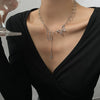 Wholesale Women's Cold Style Metal Multilayer Necklace With Cross Moon Star Pendant Alloy Material Twisted Chain Electroplating Process
