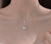 Wholesale Women's Cold Style Metal Multilayer Necklace With Cross Moon Star Pendant Alloy Material Twisted Chain Electroplating Process