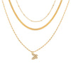 Wholesale Women's Cold Style Metal Multilayer Necklace With Cross Moon Star Pendant Alloy Material Twisted Chain Electroplating Process