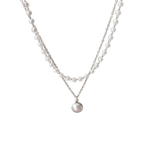 Wholesale Women's Cold Style Metal Multilayer Necklace With Cross Moon Star Pendant Alloy Material Twisted Chain Electroplating Process