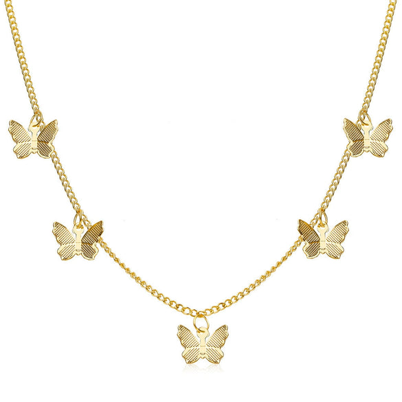 Wholesale Women's Cold Style Metal Multilayer Necklace With Cross Moon Star Pendant Alloy Material Twisted Chain Electroplating Process