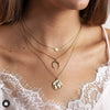 Wholesale Women's Cold Style Metal Multilayer Necklace With Cross Moon Star Pendant Alloy Material Twisted Chain Electroplating Process