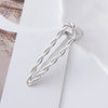 Wholesale Women's Cold Style Zinc Alloy Wave Shaped Duckbill Hairpin With Love Butterfly Design And Electroplating Treatment