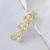Wholesale Women's Cold Style Zinc Alloy Wave Shaped Duckbill Hairpin With Love Butterfly Design And Electroplating Treatment