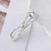 Wholesale Women's Cold Style Zinc Alloy Wave Shaped Duckbill Hairpin With Love Butterfly Design And Electroplating Treatment