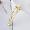 Wholesale Women's Cold Style Zinc Alloy Wave Shaped Duckbill Hairpin With Love Butterfly Design And Electroplating Treatment
